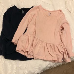 Gap Long Sleeve Peplum Tee Lot
